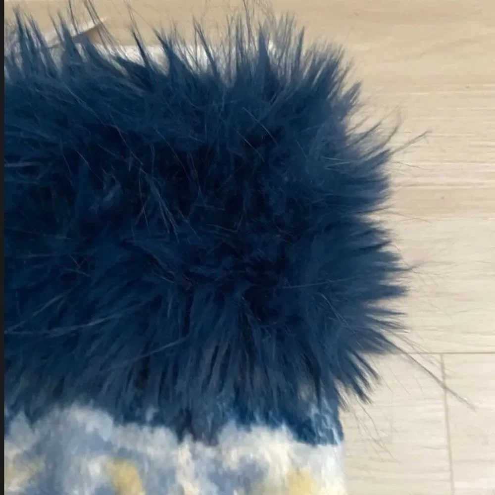 Threshold Luxury Zig Zag Design Faux Fur Christmas Stocking